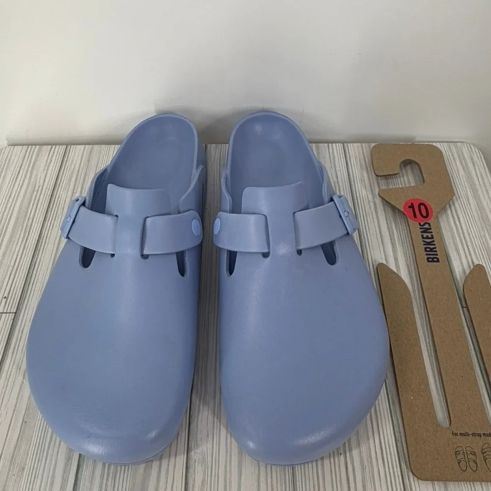 Birkenstock Boston EVA Essentials Clogs Mule Elemental Blue Adjustable Shoes 10